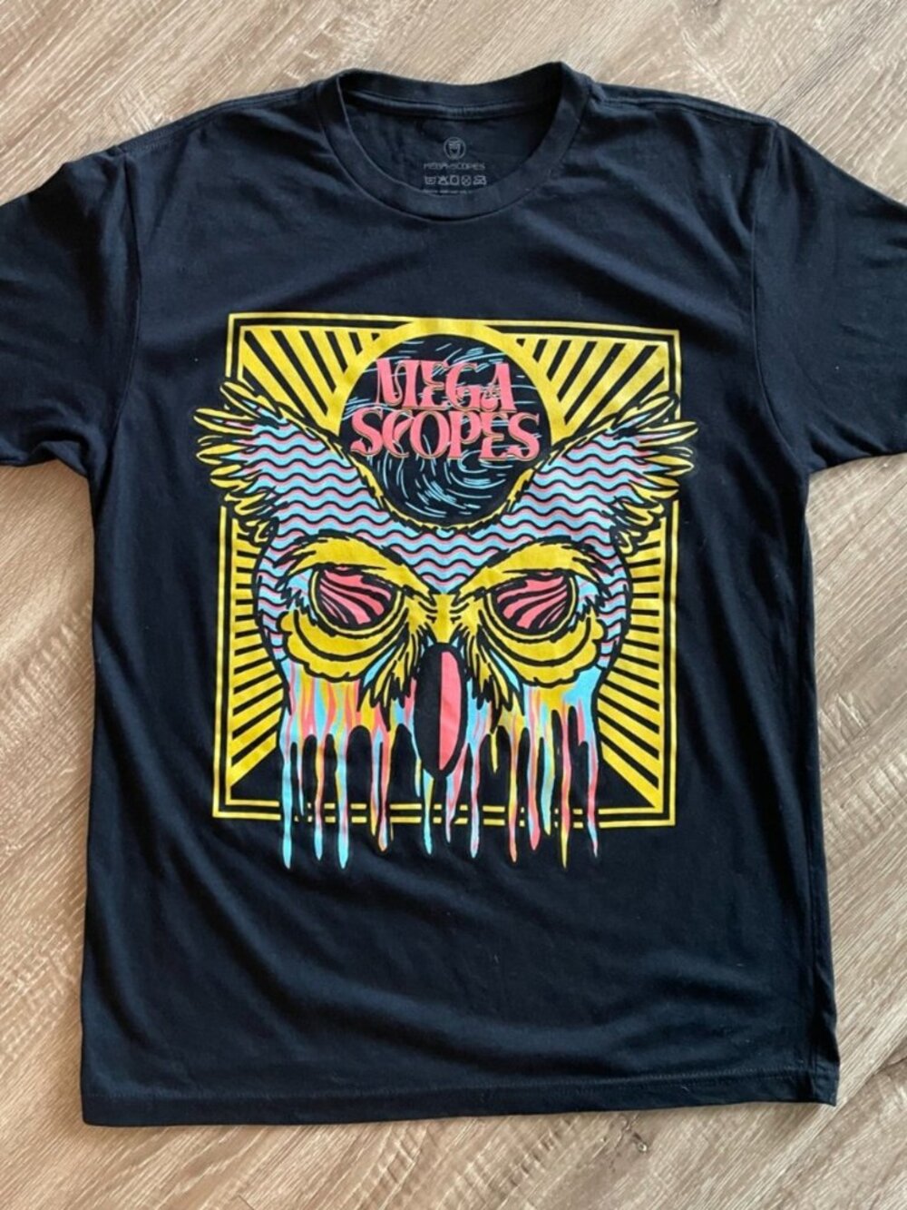 Mega Scopes Men's T-Shirt Black Size Medium Graphic Vintage Apparel Pre-owned